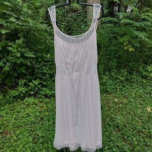 Vtg Pale Pink Sheer Nightgown